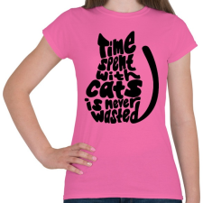 PRINTFASHION Cica gazdi - Női póló - Rózsaszín női póló