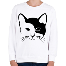 PRINTFASHION Cica - Gyerek pulóver - Fehér gyerek pulóver, kardigán