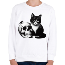 PRINTFASHION Cica - Gyerek pulóver - Fehér