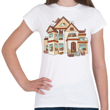 PRINTFASHION Cica ház - Női póló - Fehér női póló