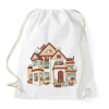 PRINTFASHION Cica ház - Sportzsák, Tornazsák - Fehér
