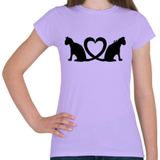 PRINTFASHION Cica imádat - Női póló - Viola női póló