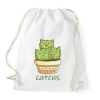 PRINTFASHION Cica - kaktusz - Catcus - Sportzsák, Tornazsák - Fehér