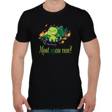 PRINTFASHION Cica karácsonya - most mi van  - Férfi póló - Fekete