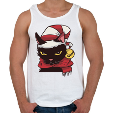 PRINTFASHION Cica karácsonyi sapka sál - Férfi atléta - Fehér