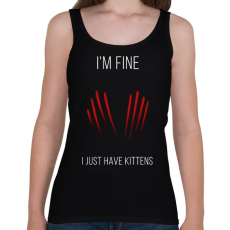 PRINTFASHION Cica karmolás - Női atléta - Fekete