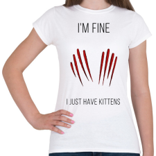 PRINTFASHION Cica karmolás - Női póló - Fehér női póló