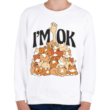 PRINTFASHION Cica kupac - Gyerek pulóver - Fehér gyerek pulóver, kardigán