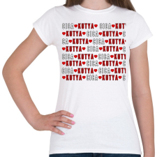 PRINTFASHION cica - kutya - Női póló - Fehér női póló