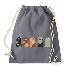 PRINTFASHION Cica mancsok - Sportzsák, Tornazsák - Grafitszürke tornazsák