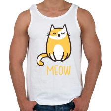 PRINTFASHION Cica - meow - Férfi atléta - Fehér atléta, trikó