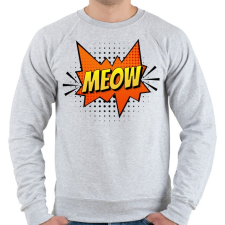 PRINTFASHION Cica meow - Férfi pulóver - Sport szürke férfi pulóver, kardigán