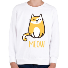 PRINTFASHION Cica - meow - Gyerek pulóver - Fehér gyerek pulóver, kardigán
