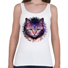 PRINTFASHION Cica - Női atléta - Fehér női trikó