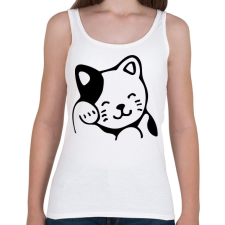 PRINTFASHION Cica - Női atléta - Fehér női trikó