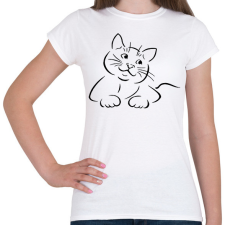 PRINTFASHION Cica - Női póló - Fehér női póló