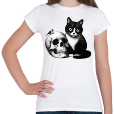 PRINTFASHION Cica - Női póló - Fehér