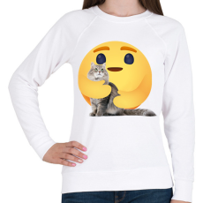 PRINTFASHION Cica - Női pulóver - Fehér