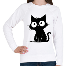 PRINTFASHION Cica - Női pulóver - Fehér