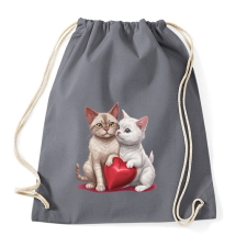 PRINTFASHION cica pár - Sportzsák, Tornazsák - Grafitszürke tornazsák