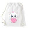 PRINTFASHION Cica - Sportzsák, Tornazsák - Fehér