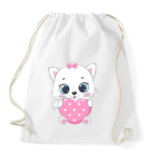 PRINTFASHION Cica - Sportzsák, Tornazsák - Fehér tornazsák