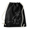 PRINTFASHION Cica - Sportzsák, Tornazsák - Fekete