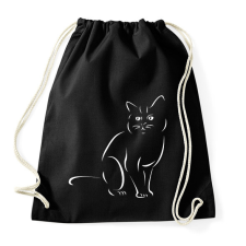 PRINTFASHION Cica - Sportzsák, Tornazsák - Fekete tornazsák