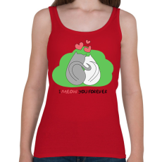 PRINTFASHION Cica szerelem - Női atléta - Cseresznyepiros