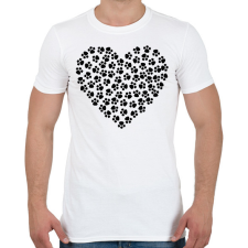 PRINTFASHION Cica szív - Férfi póló - Fehér férfi póló