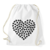 PRINTFASHION Cica szív - Sportzsák, Tornazsák - Fehér