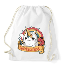 PRINTFASHION Cica - Szólíts unikornisnak - Sportzsák, Tornazsák - Fehér tornazsák