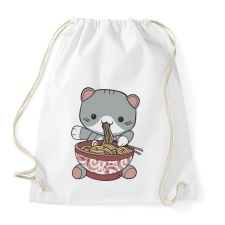 PRINTFASHION Cica tésztával - Sportzsák, Tornazsák - Fehér tornazsák