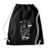 PRINTFASHION cica többnyelven - Sportzsák, Tornazsák - Fekete