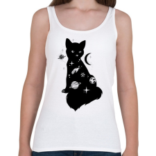 PRINTFASHION Cica univerzum - Női atléta - Fehér női trikó