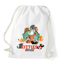 PRINTFASHION Cica világ - Sportzsák, Tornazsák - Fehér tornazsák