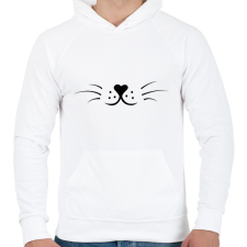 PRINTFASHION cicafej - Férfi kapucnis pulóver - Fehér férfi pulóver, kardigán