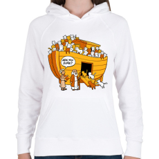 PRINTFASHION Cicafüggőség -Mózes - Női kapucnis pulóver - Fehér