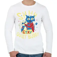 PRINTFASHION Cicák - buliznak - Férfi hosszú ujjú póló - Fehér