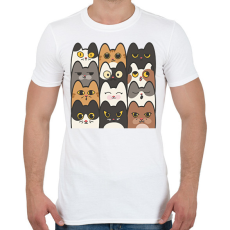 PRINTFASHION Cicák - Férfi póló - Fehér