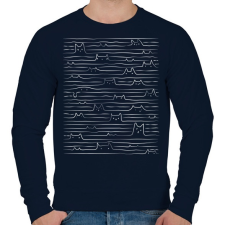 PRINTFASHION Cicák - Férfi pulóver - Sötétkék férfi pulóver, kardigán