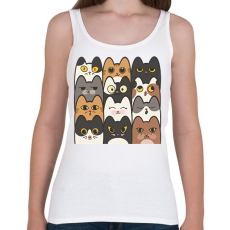 PRINTFASHION Cicák - Női atléta - Fehér