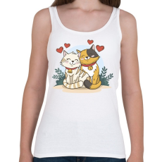 PRINTFASHION Cicák párban - Női atléta - Fehér