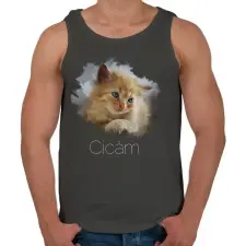 PRINTFASHION cicám - Férfi atléta - Sötétszürke atléta, trikó