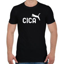 PRINTFASHION CICAPUMA - Férfi póló - Fekete férfi póló