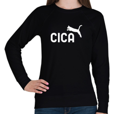 PRINTFASHION CICAPUMA - Női pulóver - Fekete