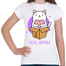 PRINTFASHION Cicás anyuka - Női póló - Fehér