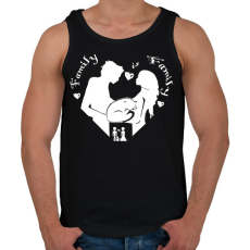 PRINTFASHION cicás család - Férfi atléta - Fekete