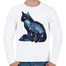 PRINTFASHION Cicás csillagkép - Férfi pulóver - Fehér férfi pulóver, kardigán