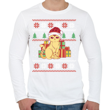 PRINTFASHION Cicás csúnya pulcsi - Férfi hosszú ujjú póló - Fehér férfi póló